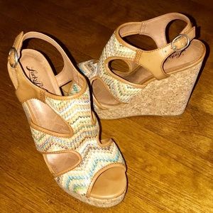 Lucky Brand Reidel 2 Wedge Platform Sandal Size 8